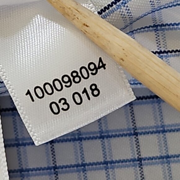 Brooks Brothers Madison Shirt Men's 17 - 36 Non-Iron Blue Checkered Long Sleeve - Picture 9 of 15